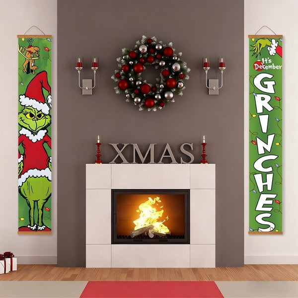 Paint by Numbers Front Door Hanging Banners - Christmas Mood