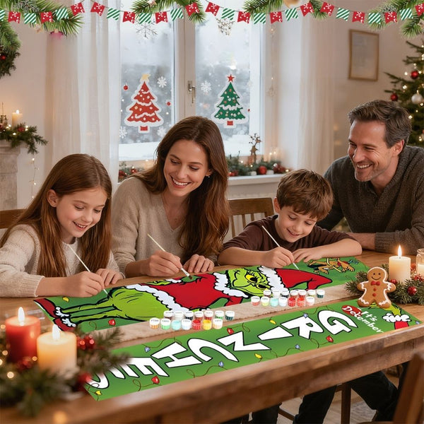 Paint by Numbers Front Door Hanging Banners - Christmas Mood