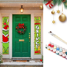 Load image into Gallery viewer, Paint by Numbers Front Door Hanging Banners - Merry &amp; Moody Figured'Art