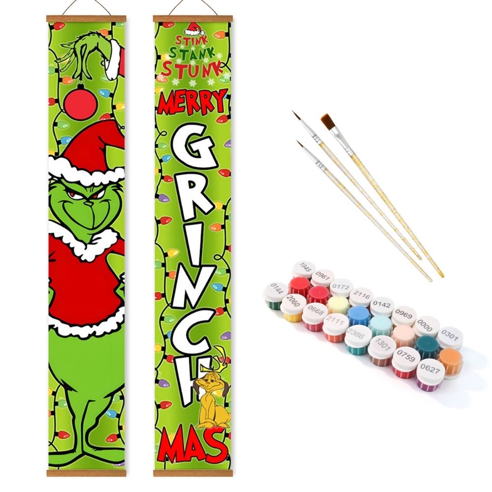 Paint by Numbers Front Door Hanging Banners - Merry & Moody