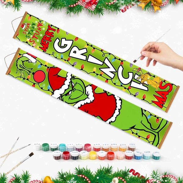 Paint by Numbers Front Door Hanging Banners - Merry & Moody