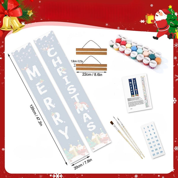 Paint by Numbers Front Door Hanging Banners - Merry & Moody