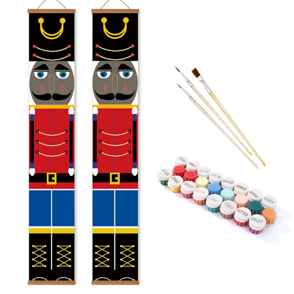 Paint by Numbers Front Door Hanging Banners - Nutcracker Charm