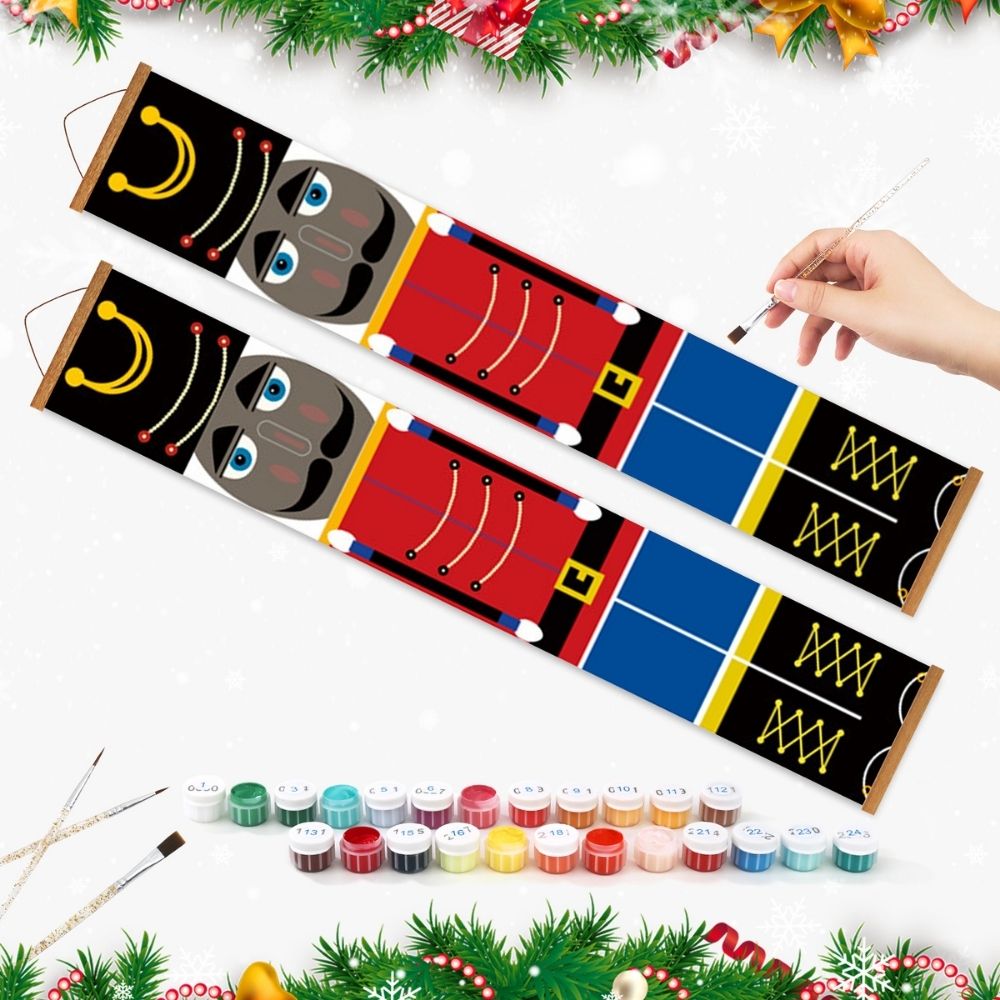 Paint by Numbers Front Door Hanging Banners - Nutcracker Charm