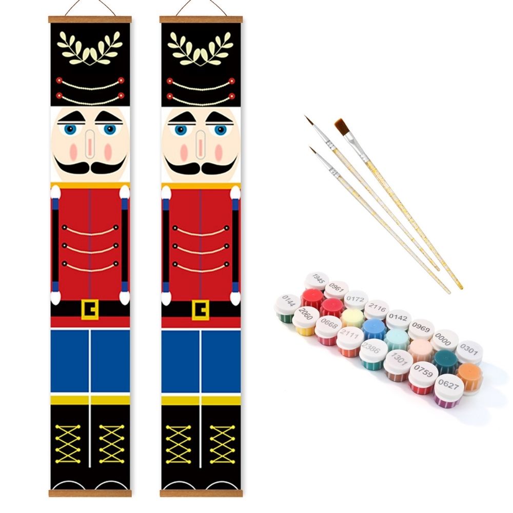 Paint by Numbers Front Door Hanging Banners - Classic Nutcracker