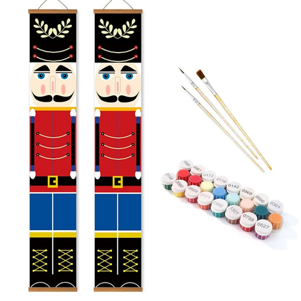 Paint by Numbers Front Door Hanging Banners - Classic Nutcracker