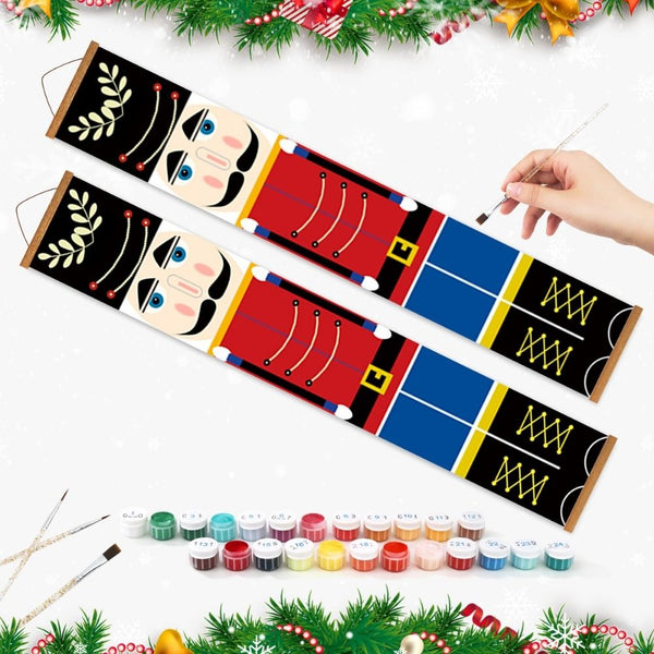 Paint by Numbers Front Door Hanging Banners - Classic Nutcracker