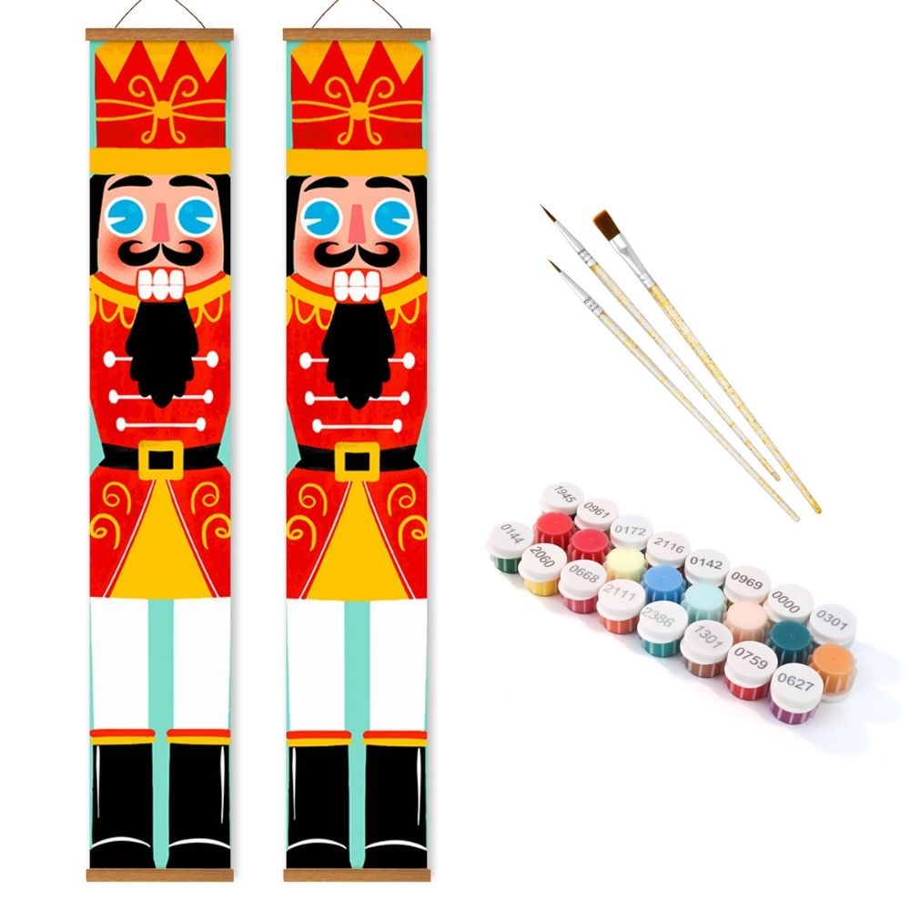 Paint by Numbers Front Door Hanging Banners - Nutcracker Dreams