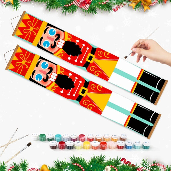 Paint by Numbers Front Door Hanging Banners - Nutcracker Dreams