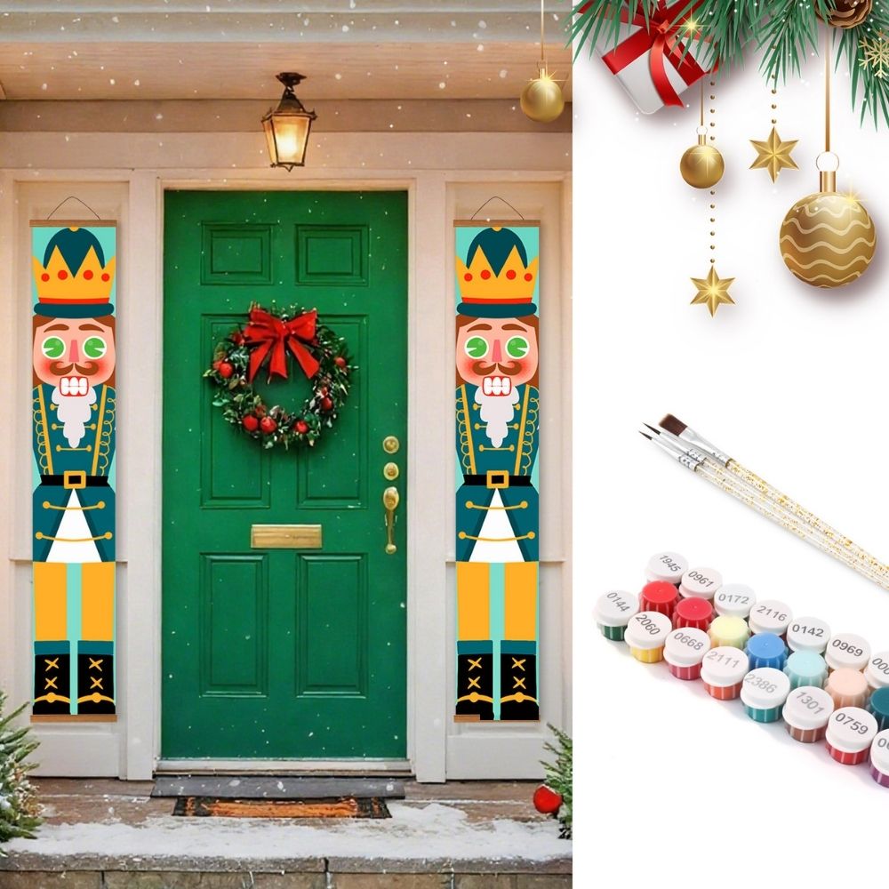Paint by Numbers Front Door Hanging Banners - Nutcracker Prince Figured'Art