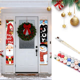 Paint by Numbers Front Door Hanging Banners - HO HO HO Figured'Art