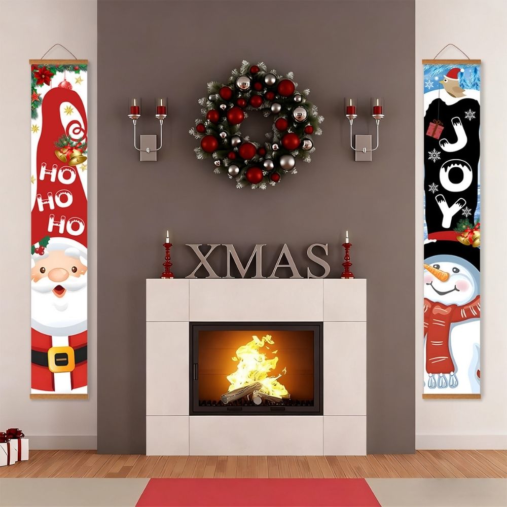 Paint by Numbers Front Door Hanging Banners - HO HO HO