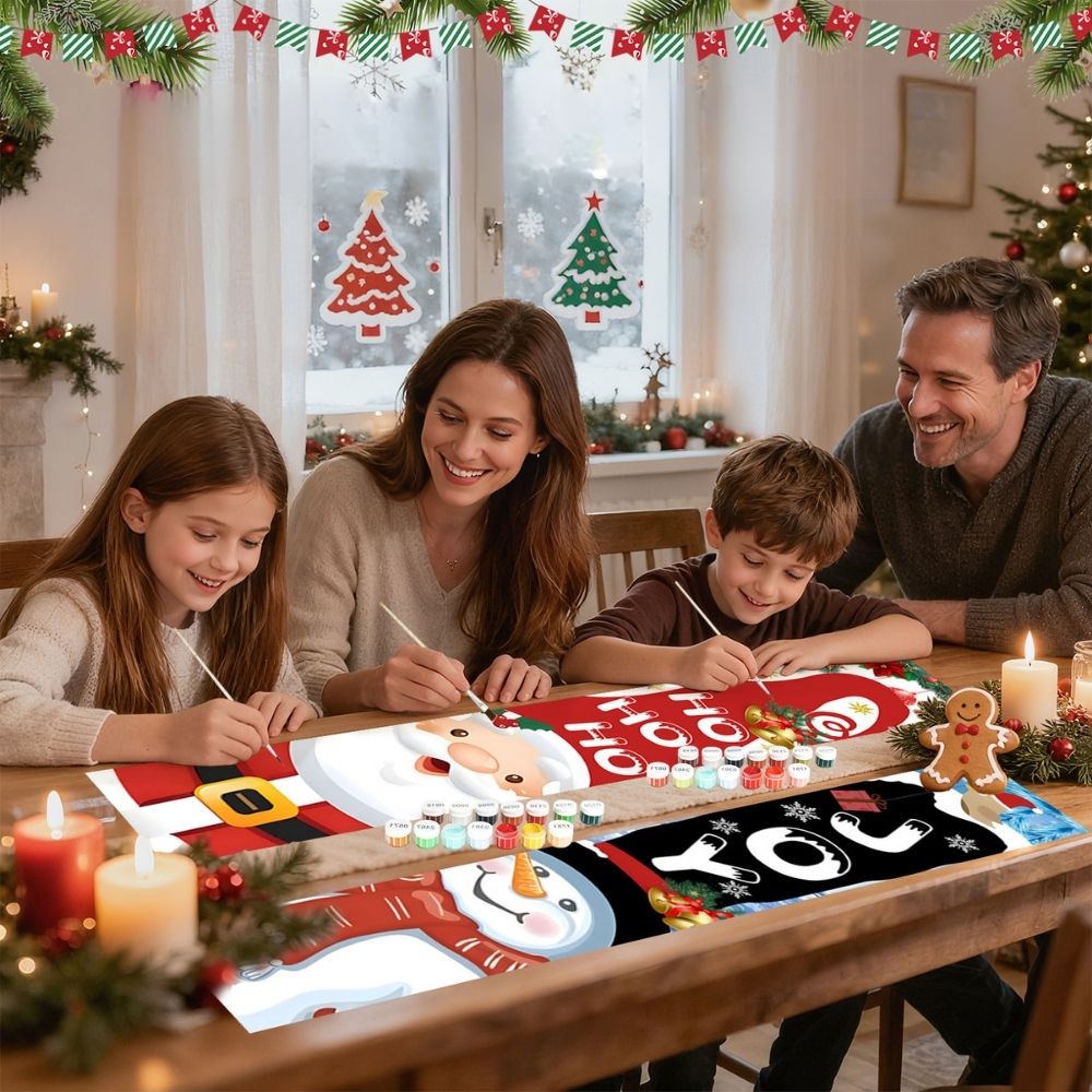 Paint by Numbers Front Door Hanging Banners - HO HO HO