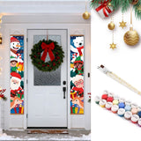 Paint by Numbers Front Door Hanging Banners - Frosty Smile Figured'Art