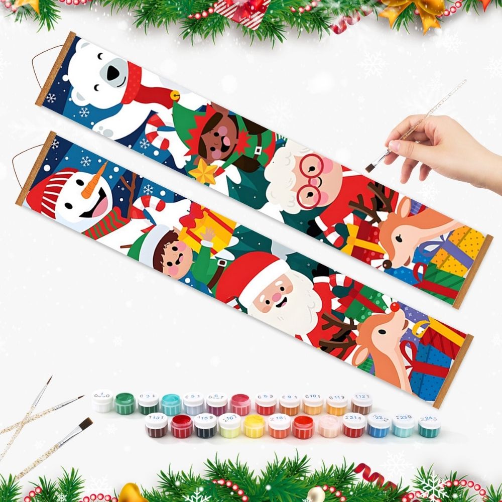 Paint by Numbers Front Door Hanging Banners - Frosty Smile
