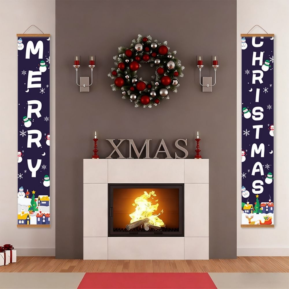 Paint by Numbers Front Door Hanging Banners - Winter Wonderland