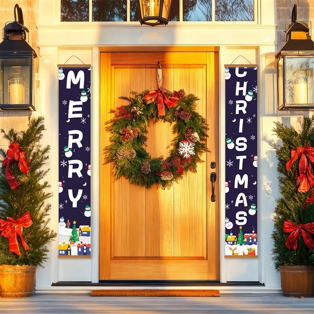 Paint by Numbers Front Door Hanging Banners - Winter Wonderland