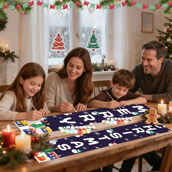 Paint by Numbers Front Door Hanging Banners - Winter Wonderland