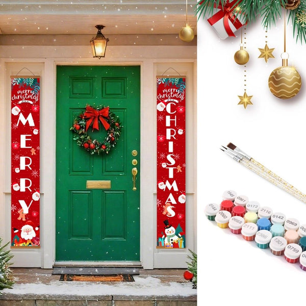 Paint by Numbers Front Door Hanging Banners - Silent Night Figured'Art