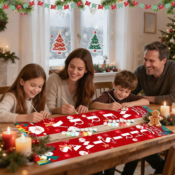 Paint by Numbers Front Door Hanging Banners - Silent Night