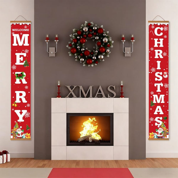 Paint by Numbers Front Door Hanging Banners - Merry Christmas