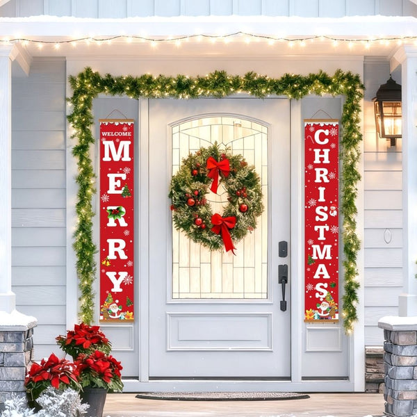 Paint by Numbers Front Door Hanging Banners - Merry Christmas