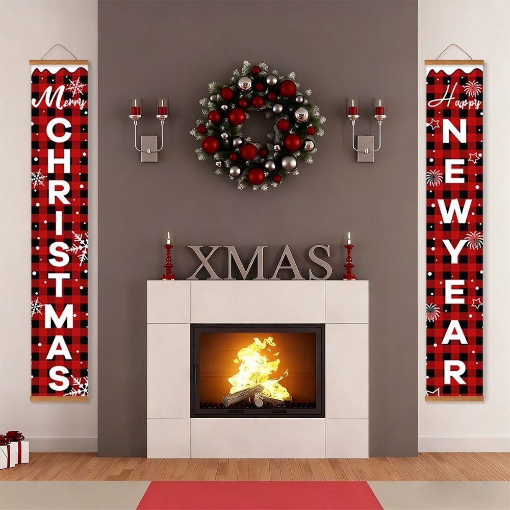 Paint by Numbers Front Door Hanging Banners - Happy New Year