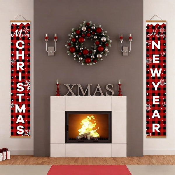 Paint by Numbers Front Door Hanging Banners - Happy New Year