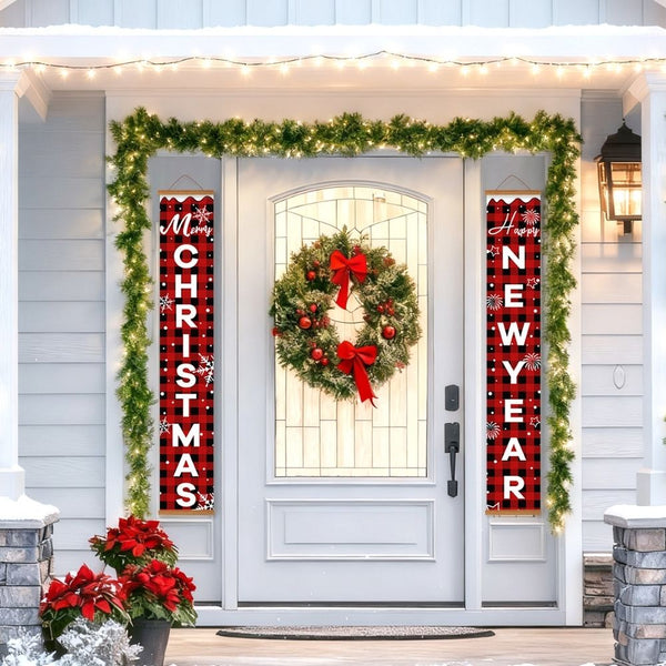 Paint by Numbers Front Door Hanging Banners - Happy New Year
