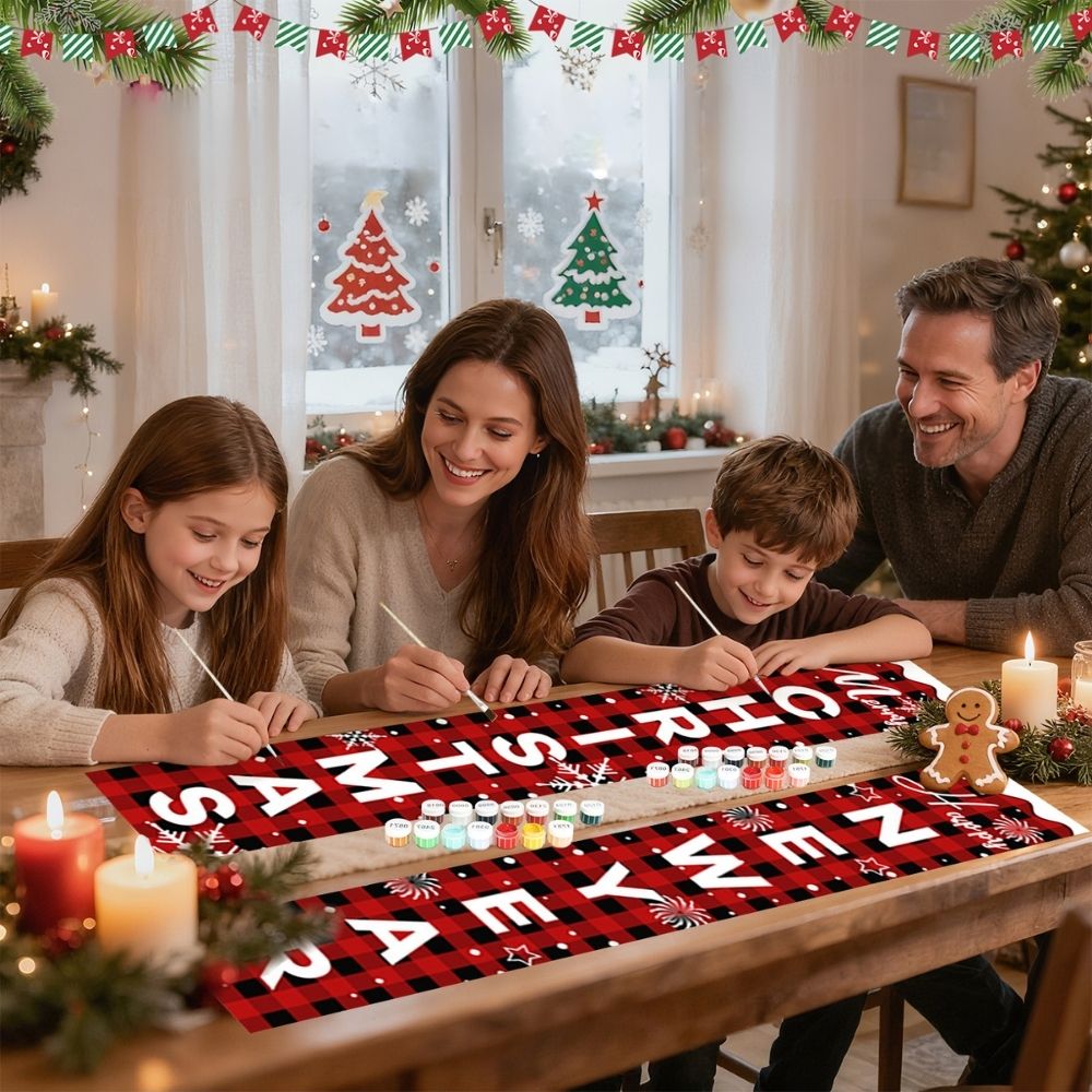 Paint by Numbers Front Door Hanging Banners - Happy New Year