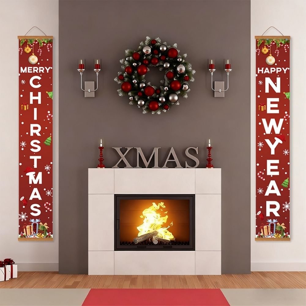 Paint by Numbers Front Door Hanging Banners - Evergreen Joy