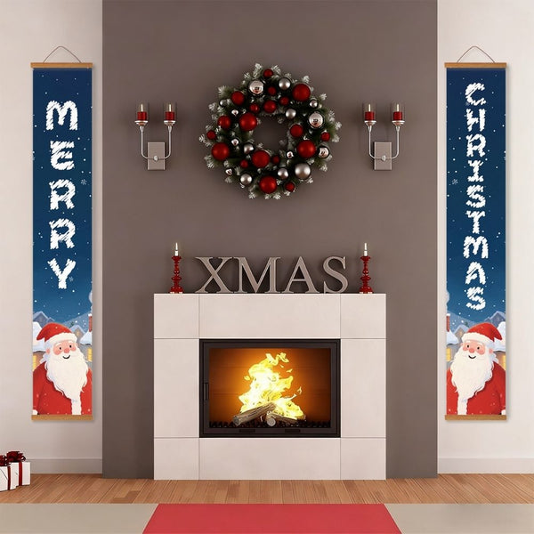 Paint by Numbers Front Door Hanging Banners - Santa Cheer