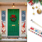 Paint by Numbers Front Door Hanging Banners - Merry Gnomes Figured'Art