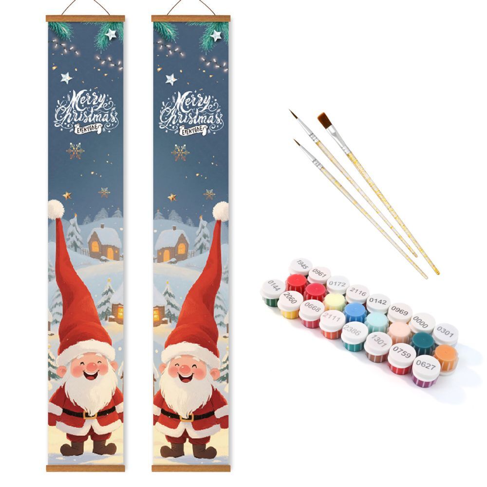 Paint by Numbers Front Door Hanging Banners - Merry Gnomes