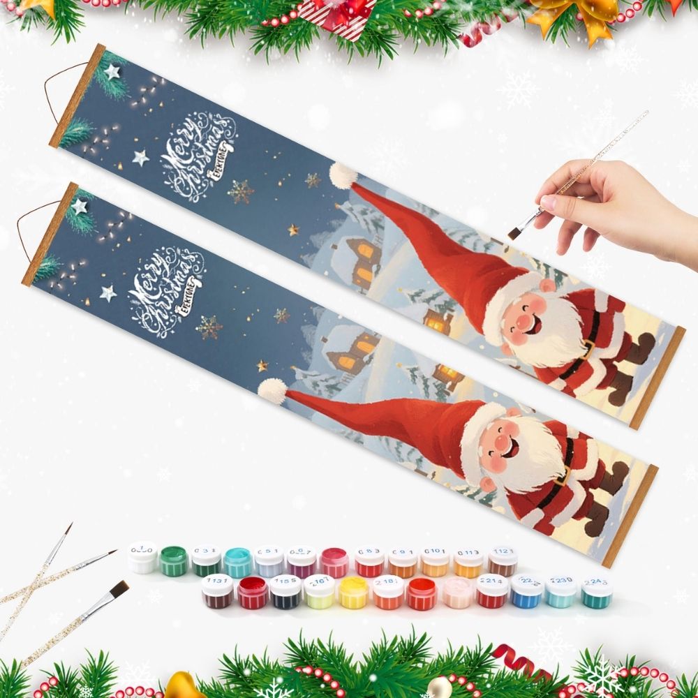 Paint by Numbers Front Door Hanging Banners - Merry Gnomes