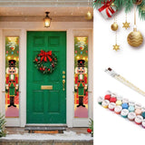 Paint by Numbers Front Door Hanging Banners - Twinkling Lights Figured'Art