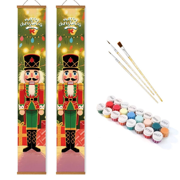 Paint by Numbers Front Door Hanging Banners - Twinkling Lights