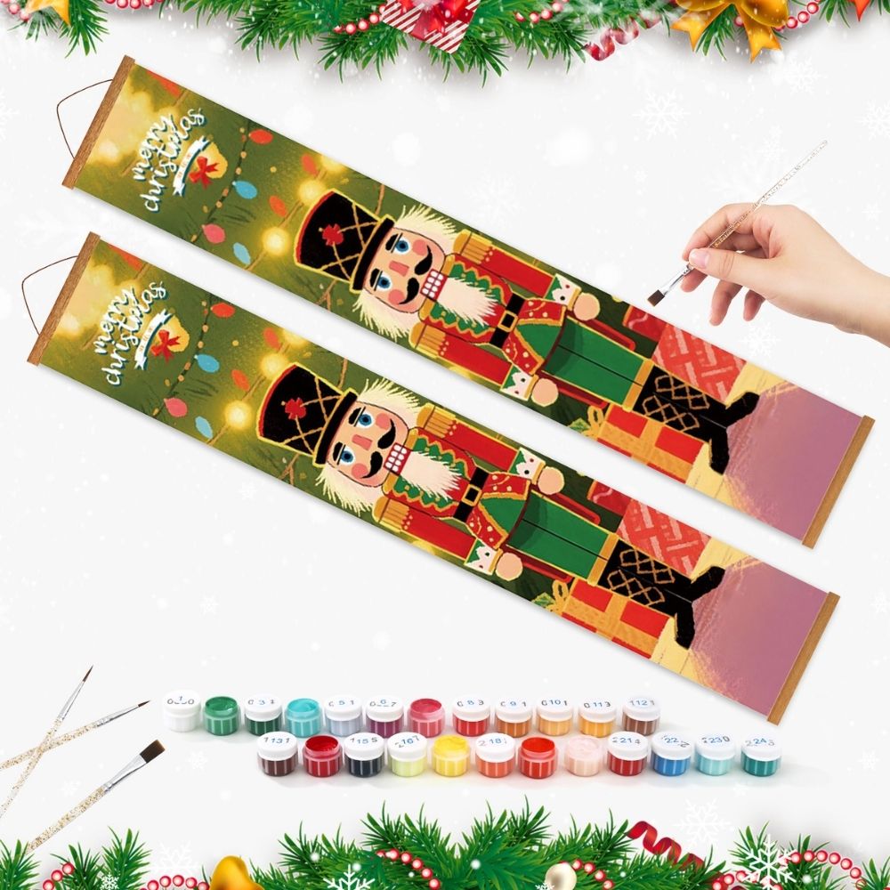 Paint by Numbers Front Door Hanging Banners - Twinkling Lights