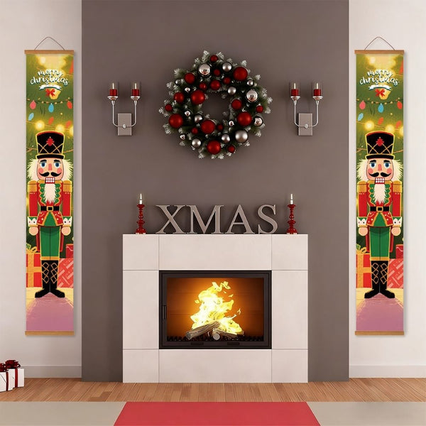 Paint by Numbers Front Door Hanging Banners - Twinkling Lights