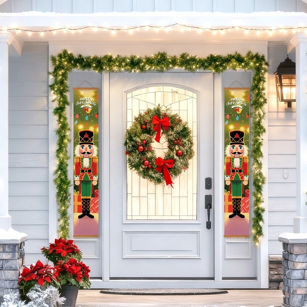 Paint by Numbers Front Door Hanging Banners - Twinkling Lights