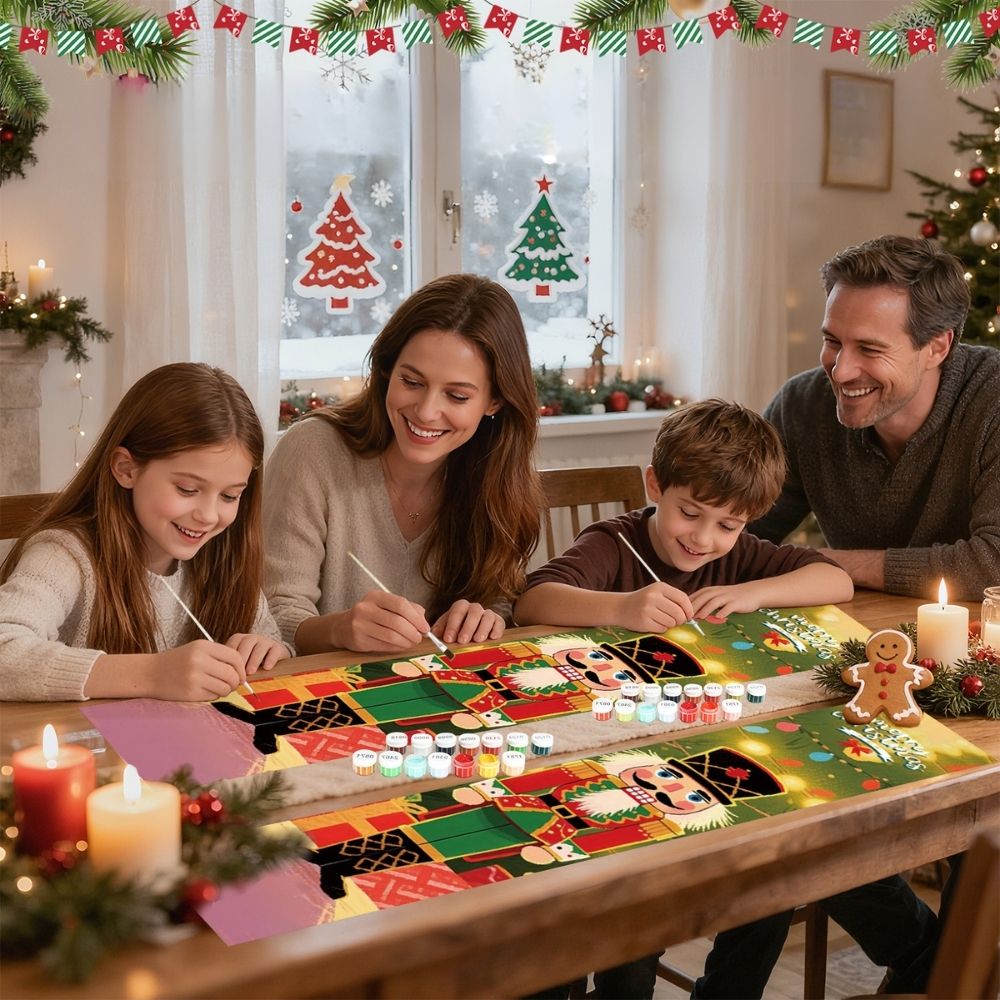 Paint by Numbers Front Door Hanging Banners - Twinkling Lights