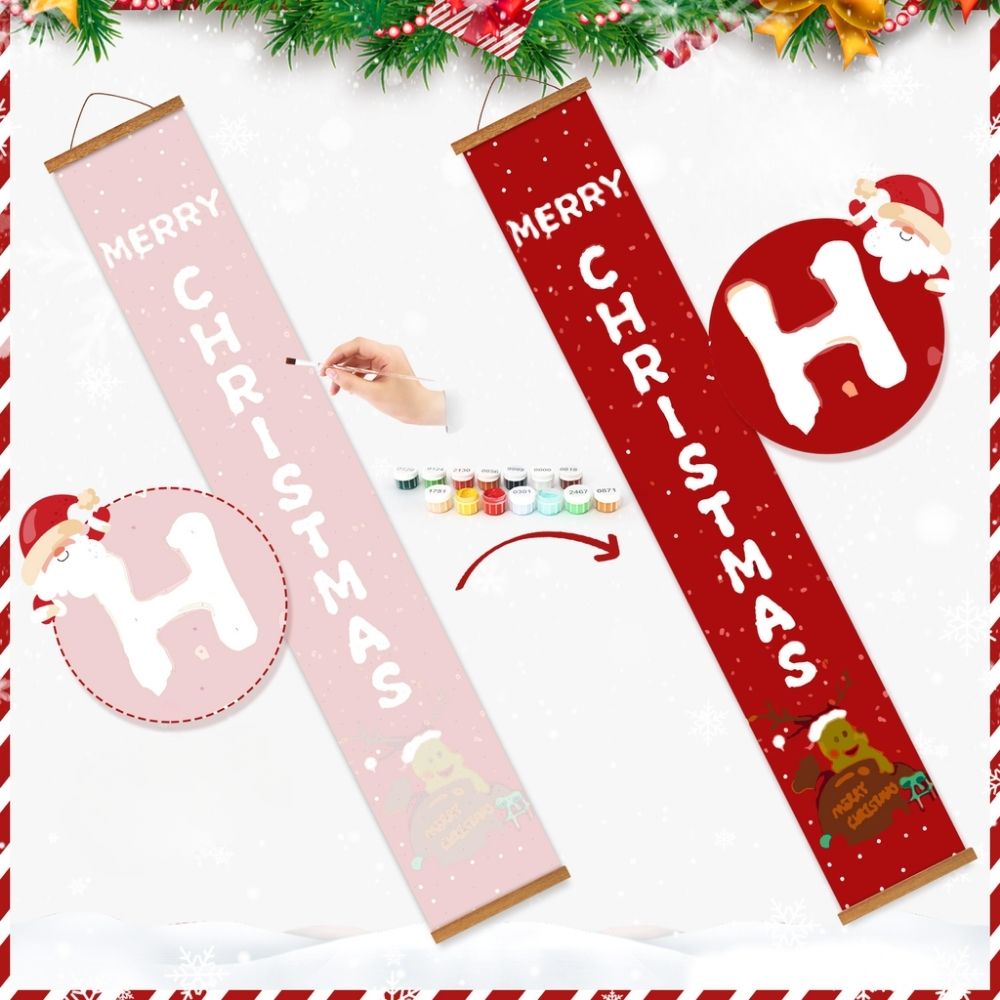 Paint by Numbers Front Door Hanging Banners - Believe in Christmas Magic