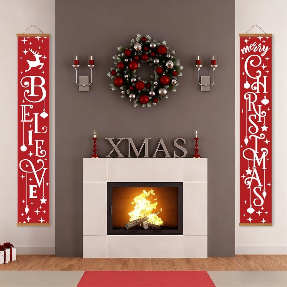 Paint by Numbers Front Door Hanging Banners - Believe in Christmas Magic