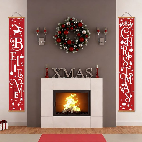 Paint by Numbers Front Door Hanging Banners - Believe in Christmas Magic