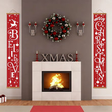 Load image into Gallery viewer, Paint by Numbers Front Door Hanging Banners - Believe in Christmas Magic