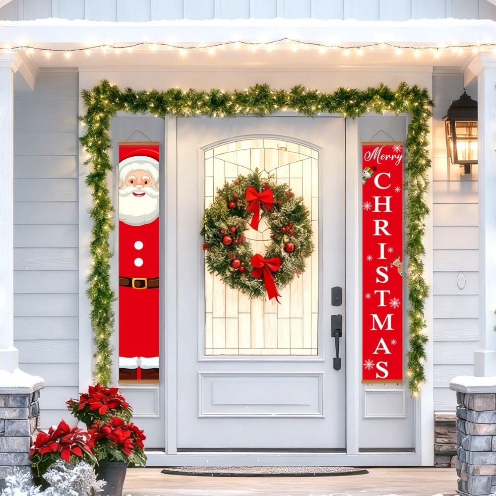 Paint by Numbers Front Door Hanging Banners - Classic Santa