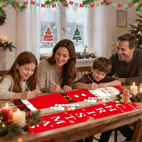 Paint by Numbers Front Door Hanging Banners - Classic Santa