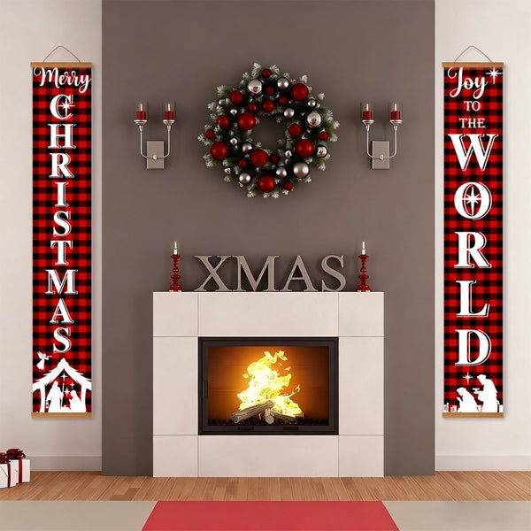 Paint by Numbers Front Door Hanging Banners - Christmas World