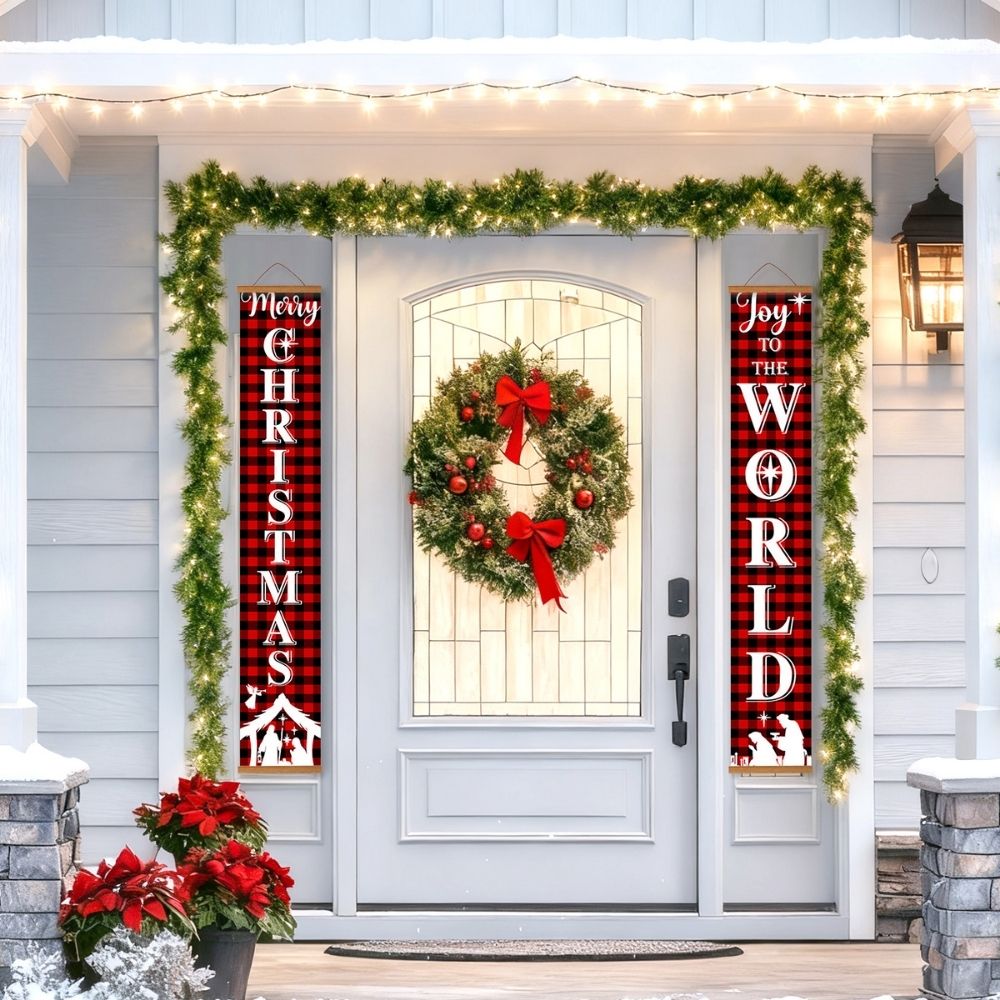 Paint by Numbers Front Door Hanging Banners - Christmas World