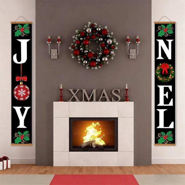 Paint by Numbers Front Door Hanging Banners - Joy Noel